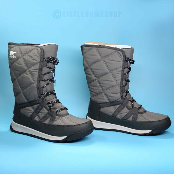 NWT! Sorel Whitney II Tall Lace Waterproof Boot in Quarry Gray, Size 8 - Picture 4 of 7